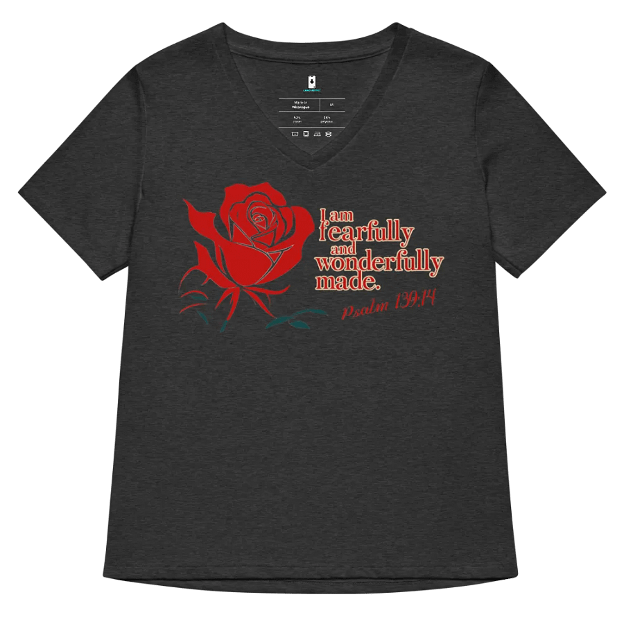 Fearfully and Wonderfully Made V-Neck T-Shirt product image (9)