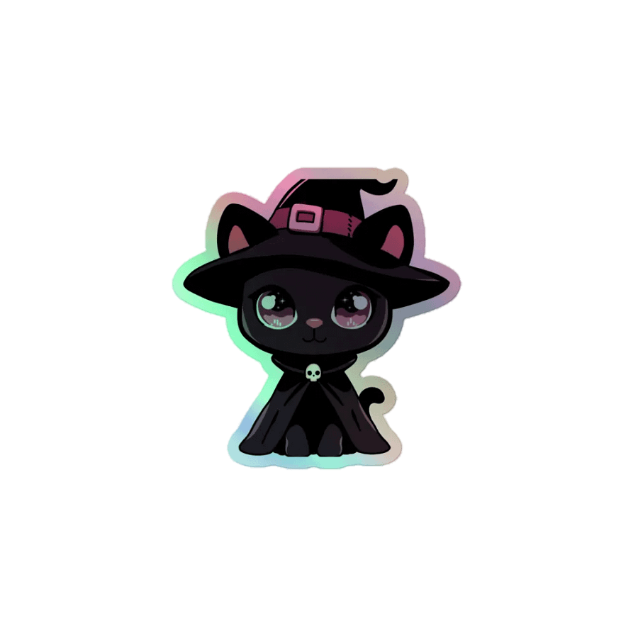 Witchy Cat Holographic Sticker Sheet product image (1)