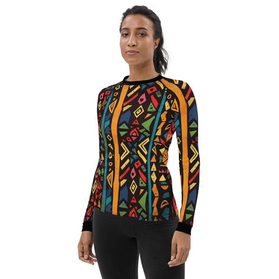 Tribal Waves: All-Over Print Women's Rash Guard product image (7)