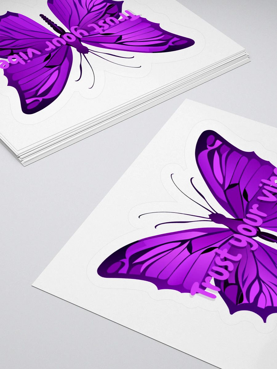Trust Your Vibe – Purple Butterfly Inspirational Quote Sticker product image (11)