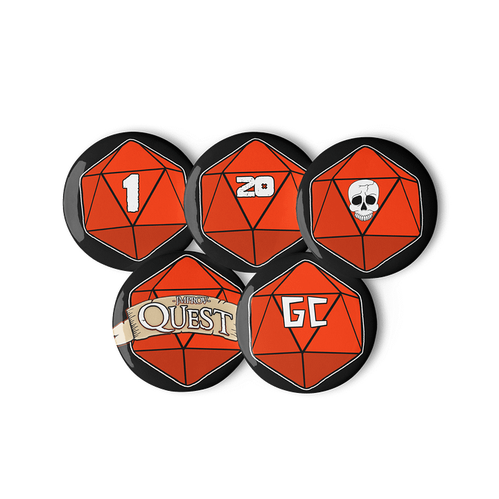 The Grouch Couch Dice Button Set – Seasoned Chaos Edition (Set of 5) product image (3)