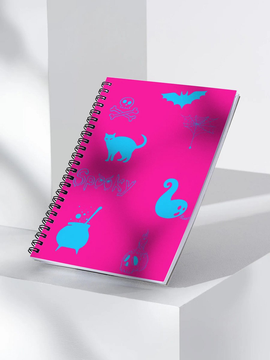 Spooky Blue and Pink Neon Spiral Notebook product image (3)
