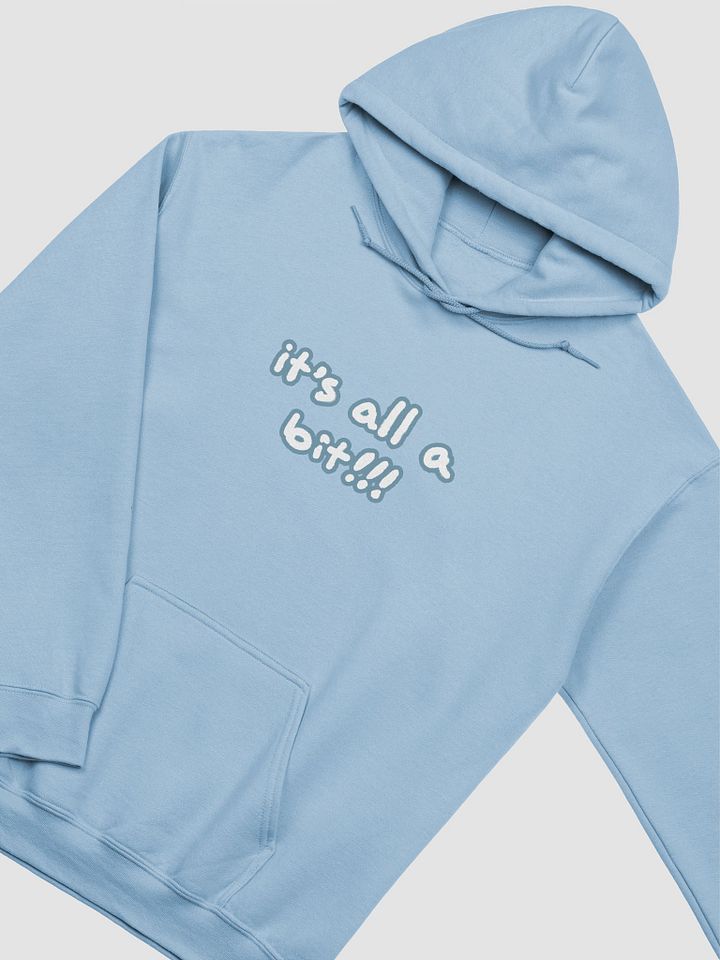 “It’s all a bit!!!” (lined design, #709AAF) classic hoodie product image (31)