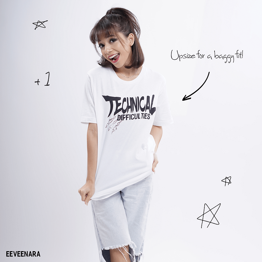 TECHNICAL DIFFICULTIES TEE - [WHITE] product image (1)