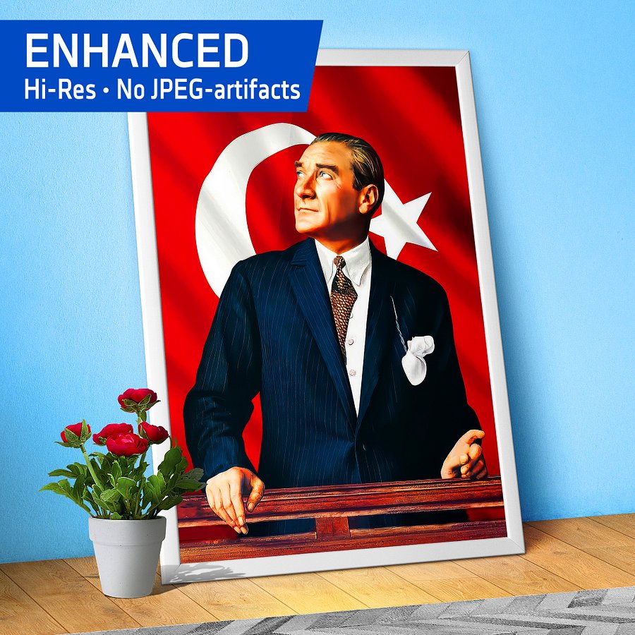 Atatürk Poster, Turkey — Mustafa Kemal Ataturk art product image (1)
