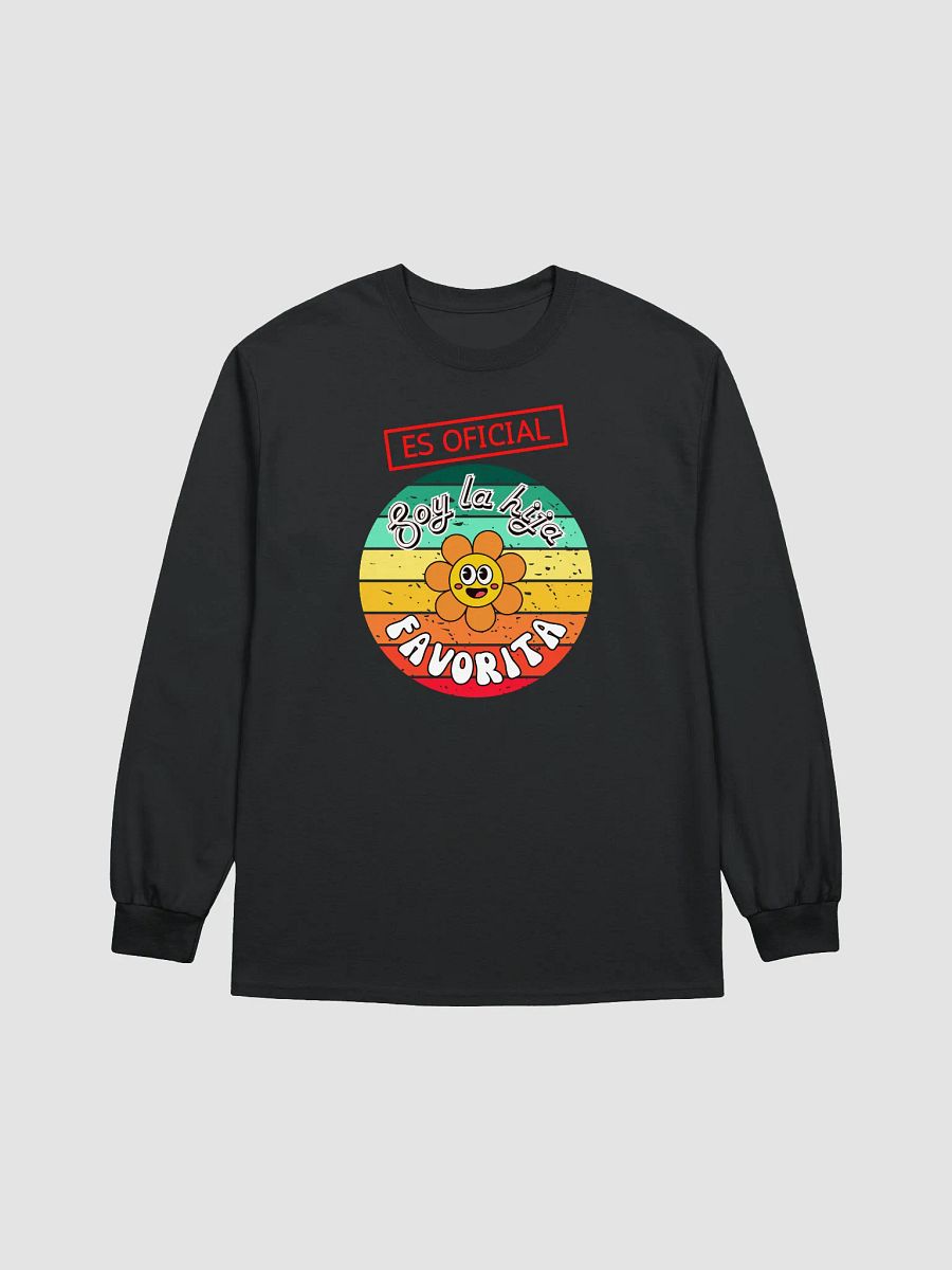 Retro Long sleeve Daughter t-shirt Es oficial soy la hija favorita product image (2)
