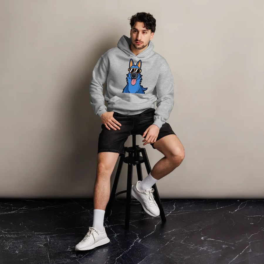 Cool Blue Dog Unisex Oversized Hoodie product image (25)