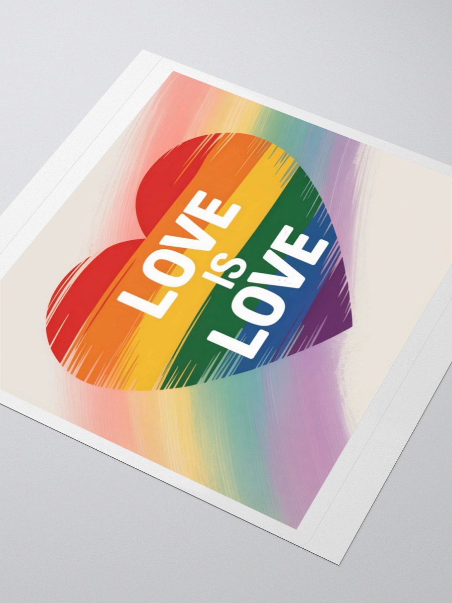 Exclusive "Love is Love" Rainbow Pride Sticker by TDS Music - Celebrate Inclusivity product image (8)