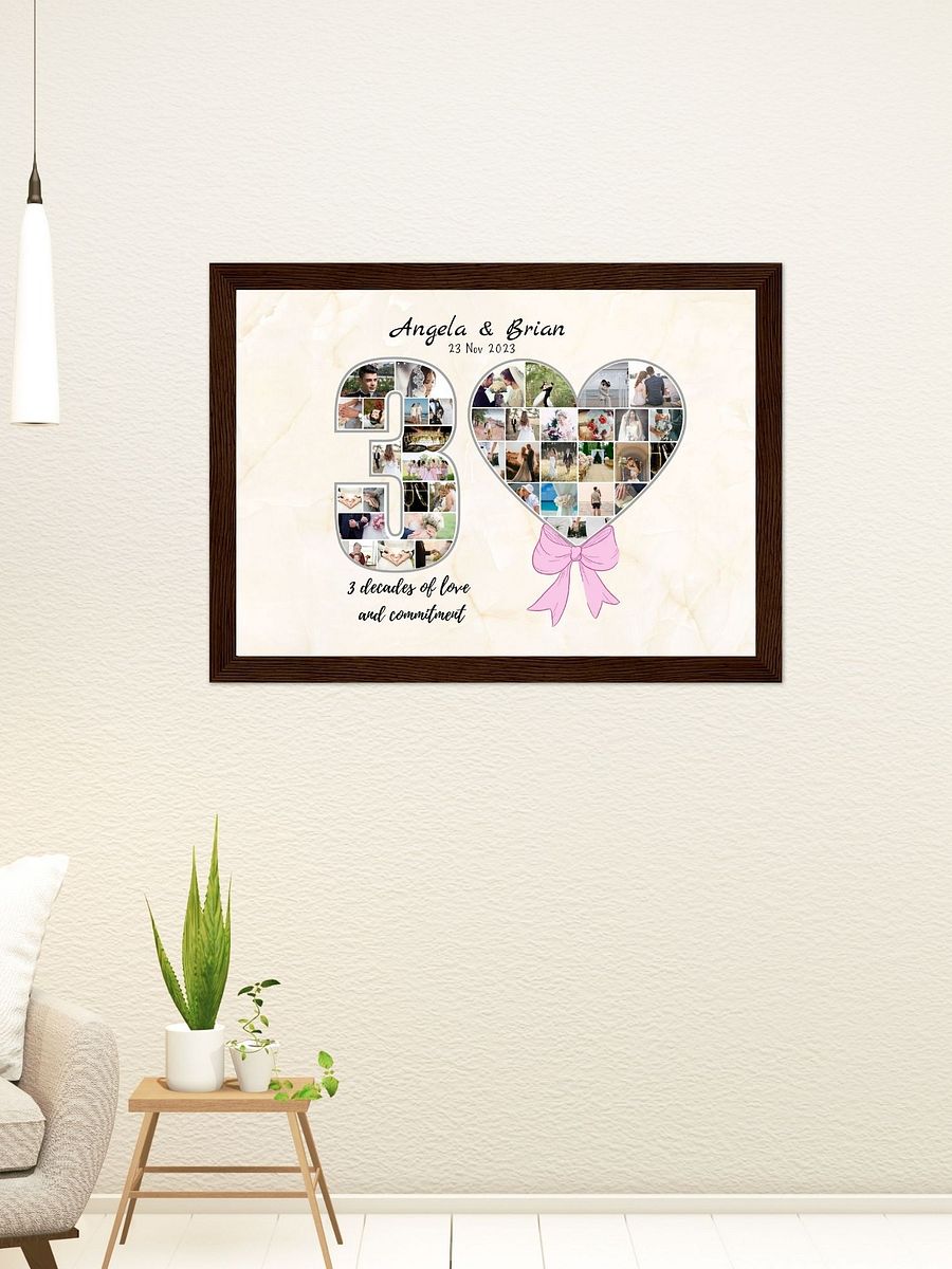 30 Year Wedding Anniversary Photo Collage Canva Template product image (7)