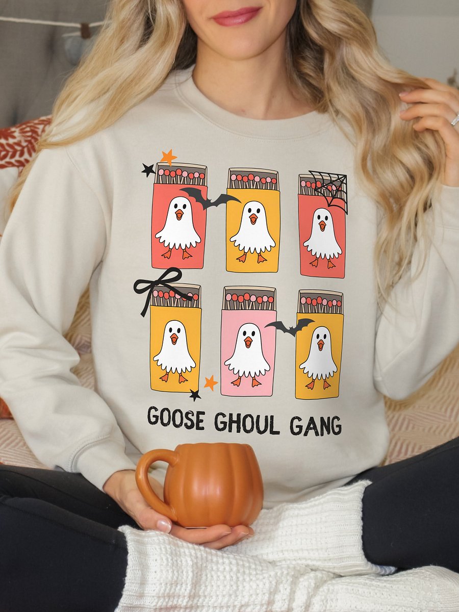 Funny Spooky Goose Sweatshirt for Halloween - Light product image (13)