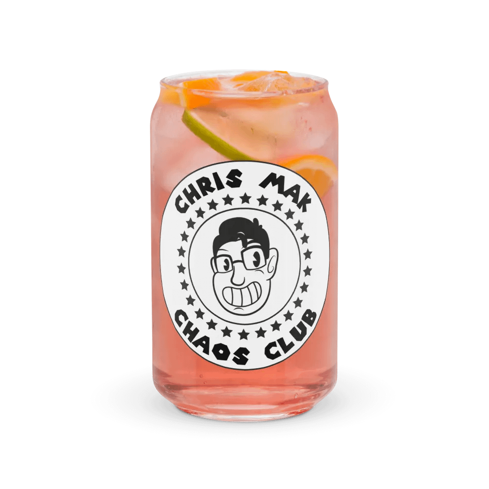 Chaos club glass can cup product image (37)