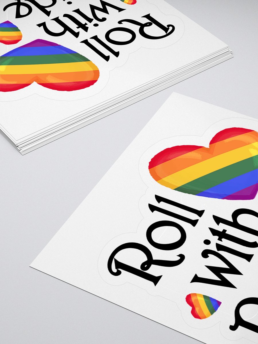 Roll with Pride Kiss Cut Stickers - Pride Hearts product image (10)