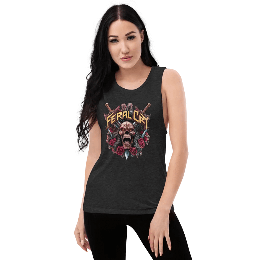 Feral Cry Demonic Skull Women's Muscle Tank product image (8)