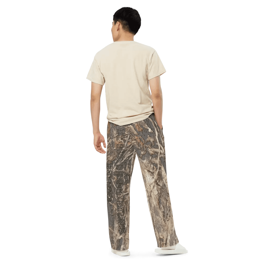 Unisex Wide-Leg Pants - Dead Split - It Happennnns Camo product image (5)