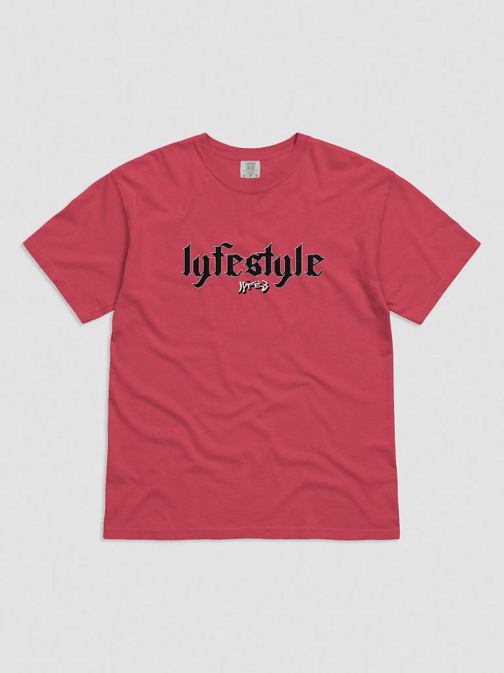 LYFË3 STITCHED HEAVYWEIGHT LYFESTYLE TEE LIGHT RED product image (1)