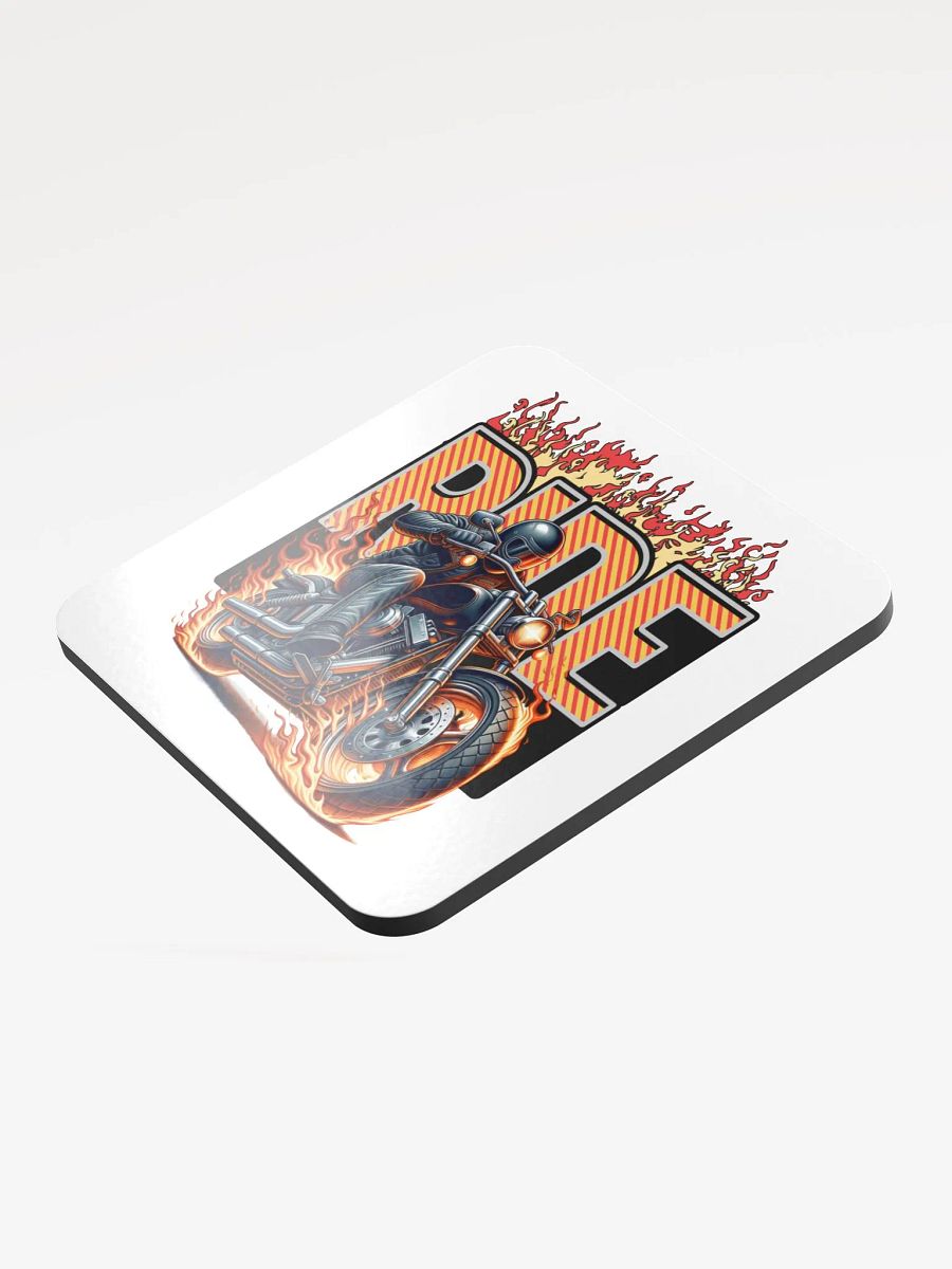 Ride Motorcycle Flaming Inferno Glossed Cork Coaster product image (3)
