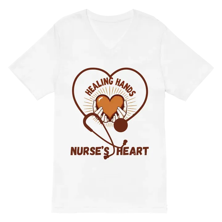 HEALING HANDS, NURSE'S HEART v-neck Tee product image (2)