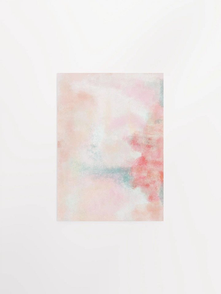 Soft Blush Pink Abstract Matte Poster Print product image (12)