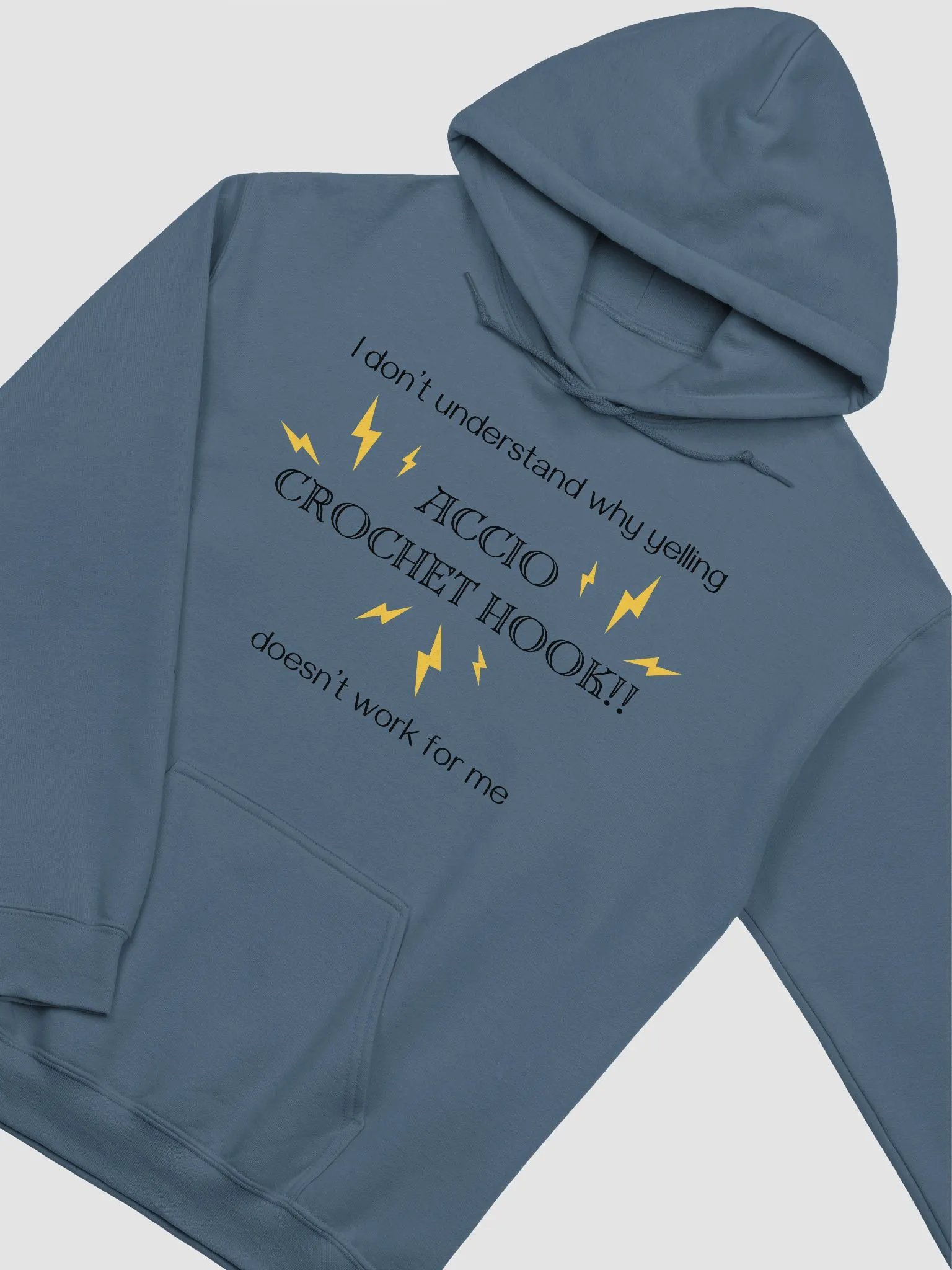 Accio Crochet Hook Hoodie (black on light) product image (11)