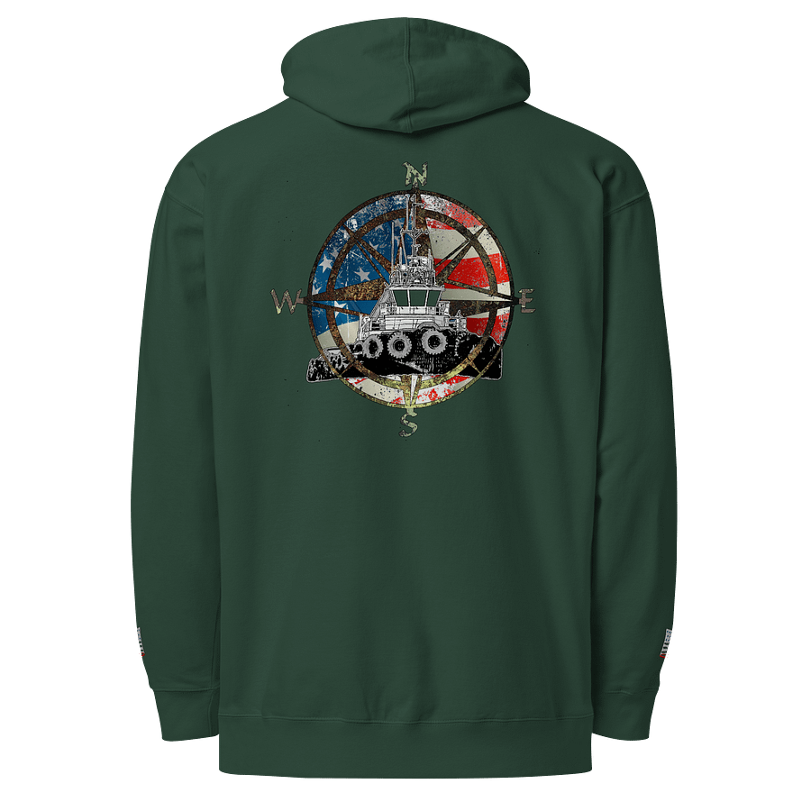 Compass Rose Marshall Foss Flage - Twin Anchor Front & sleeves (embroidered) product image (1)
