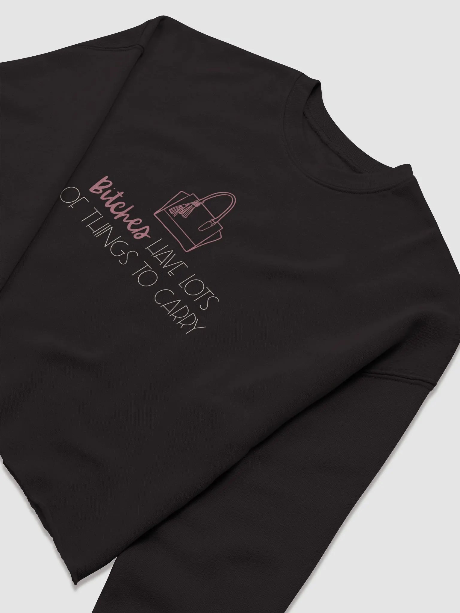 B*tches Have Lots of Things to Carry Crop Crew Neck product image (4)