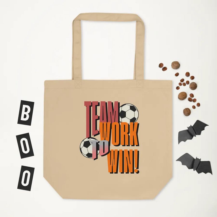 Team Work To Win! Soccer Spirit Eco-Friendly Tote Bag product image (6)