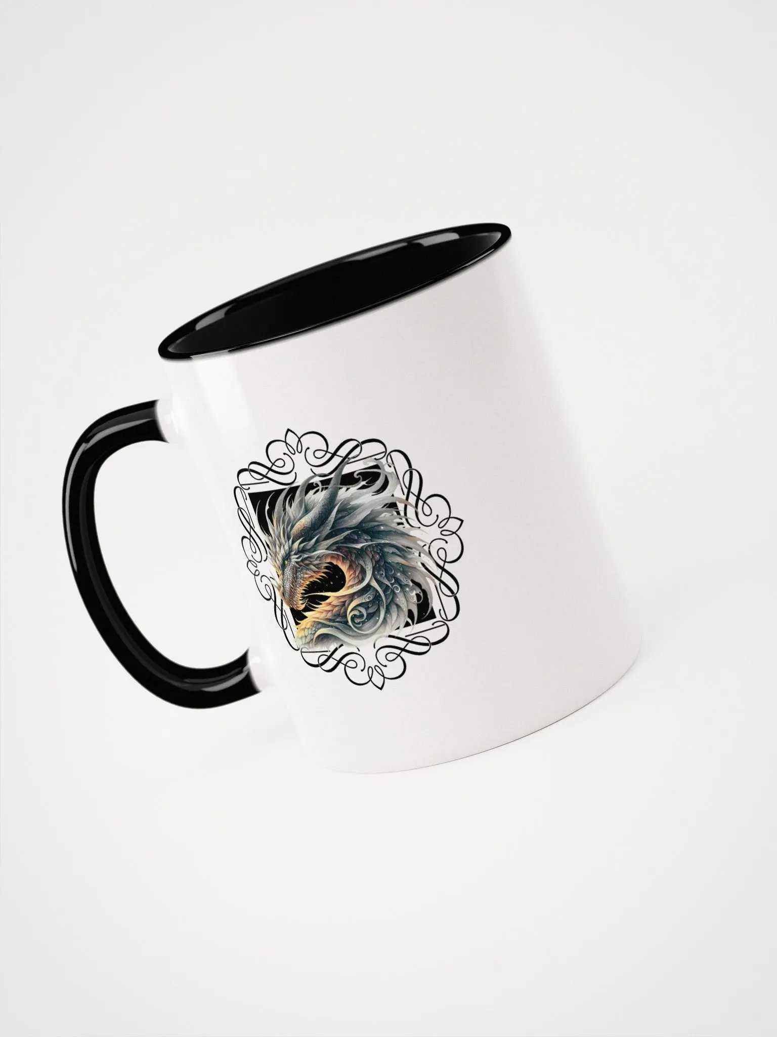 Silver and Gold Dragon Two Tone Mug product image (6)