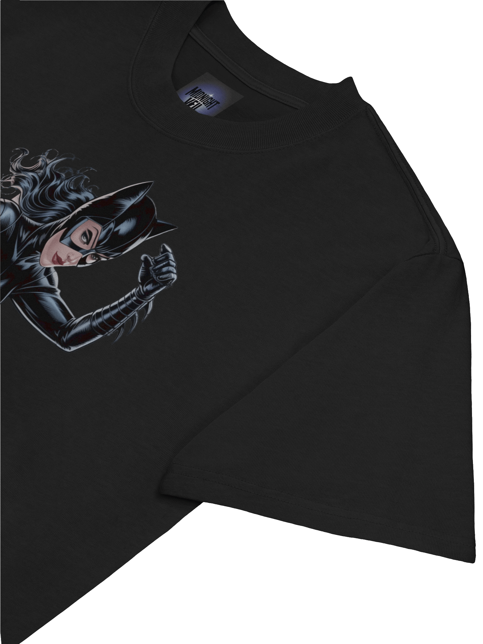 Shadow Pounce: Catwoman's Lethal Leap Oversized Faded T-Shirt product image (7)
