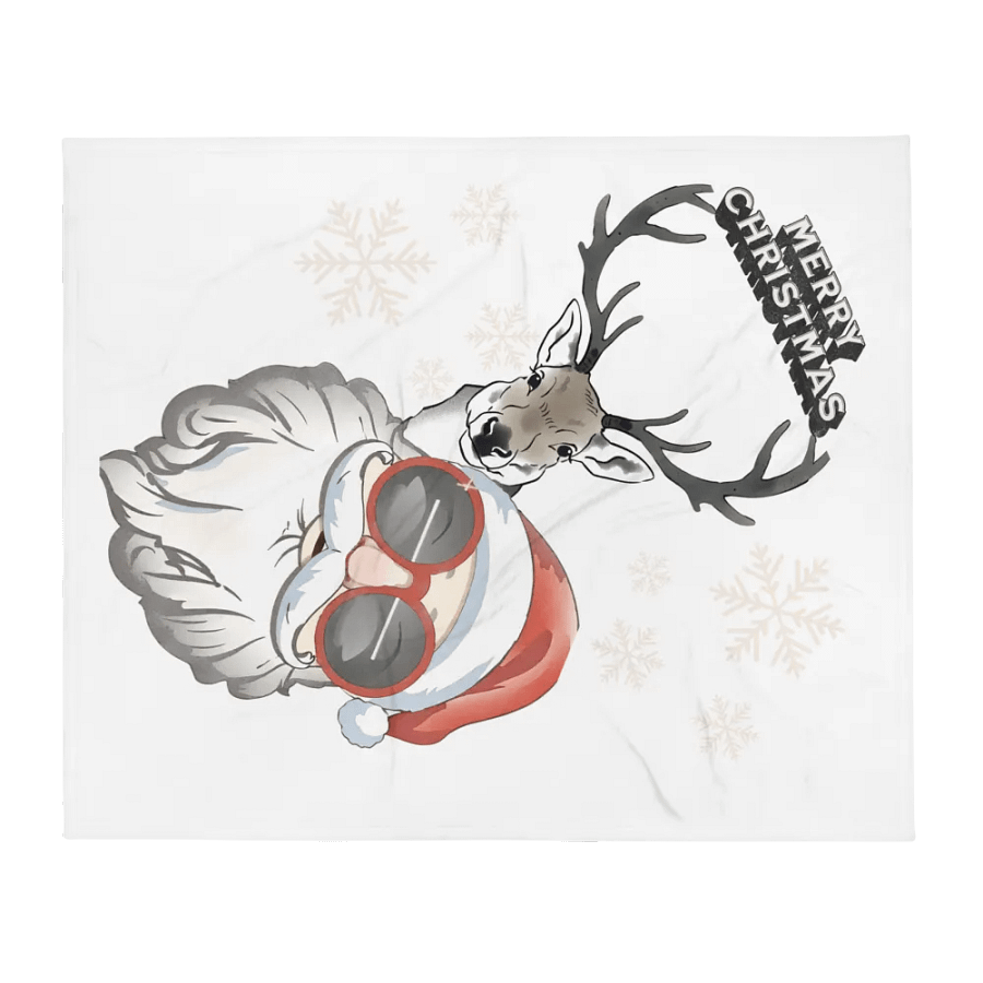 Cool Santa and Hip Reindeer Blanket product image (2)