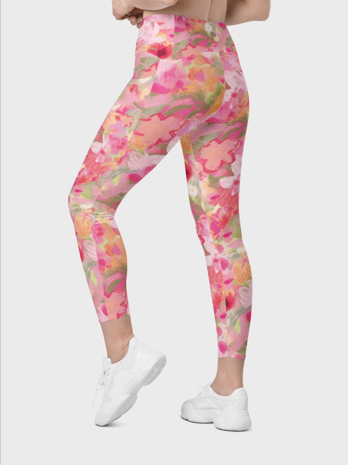 Leggings with Pockets "Sweet Pastel Florals of Spring" Printed product image (5)