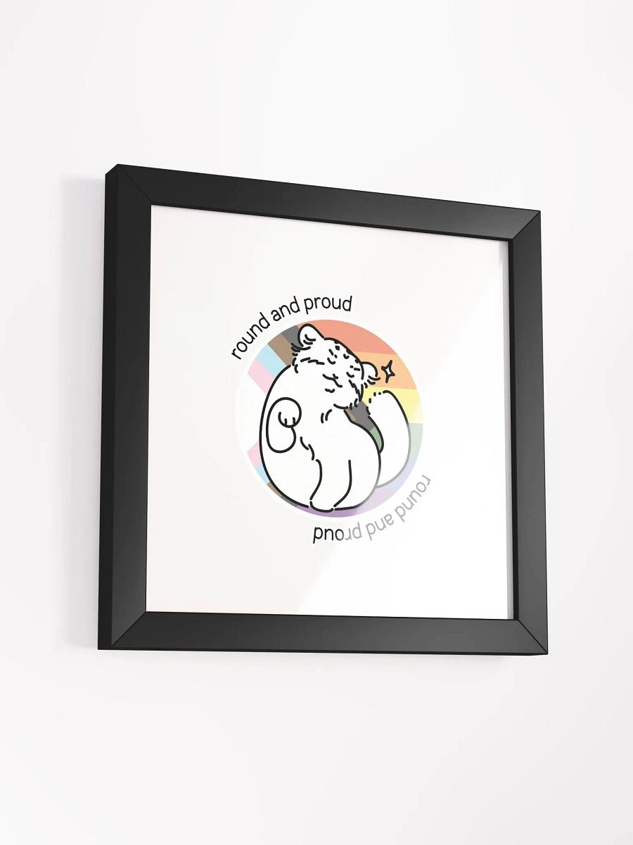 Round and Proud Manul Pride Pastels Version - Framed Print product image (9)