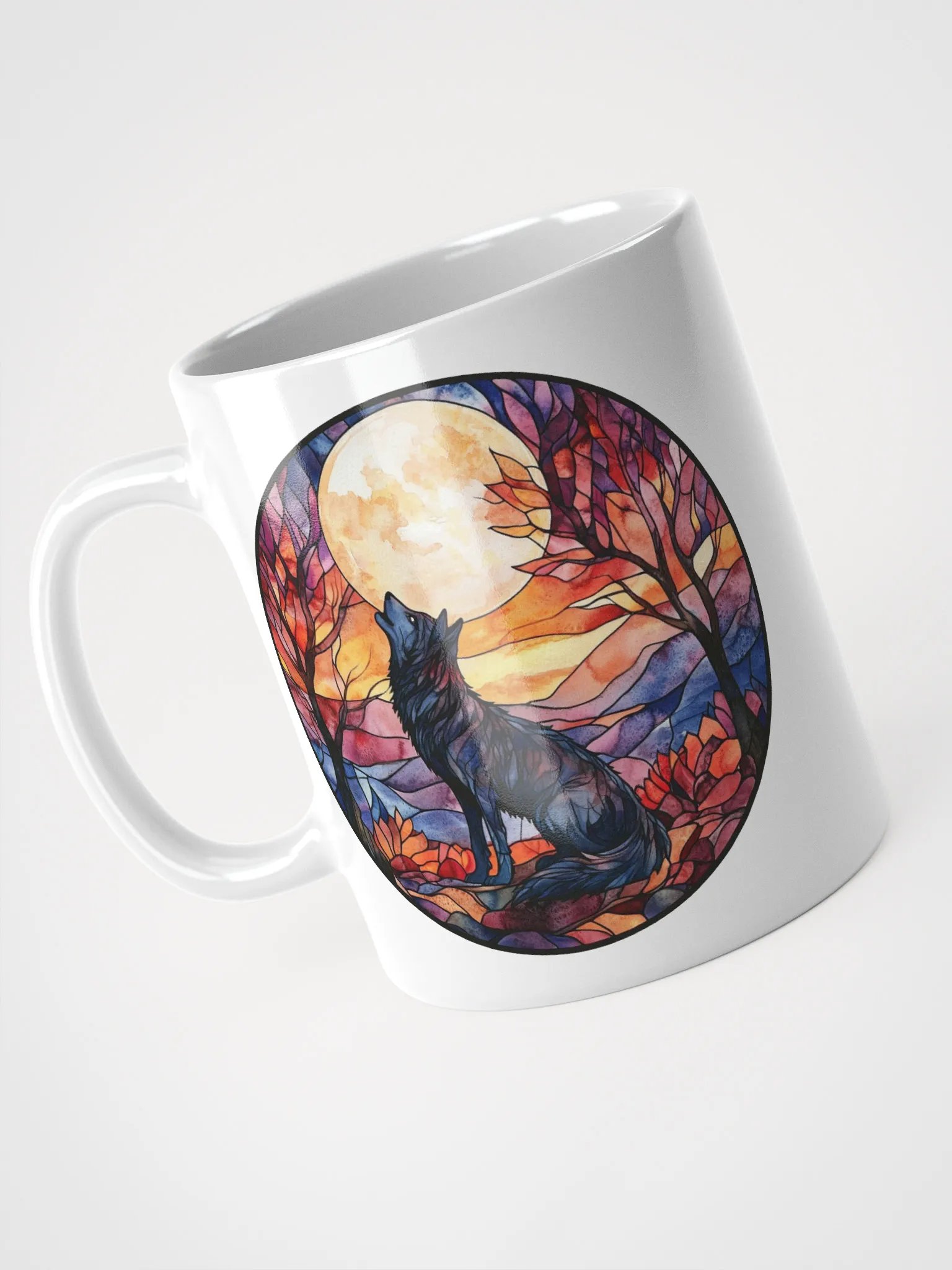 Howling Wolf Stained Glass Mug product image (9)