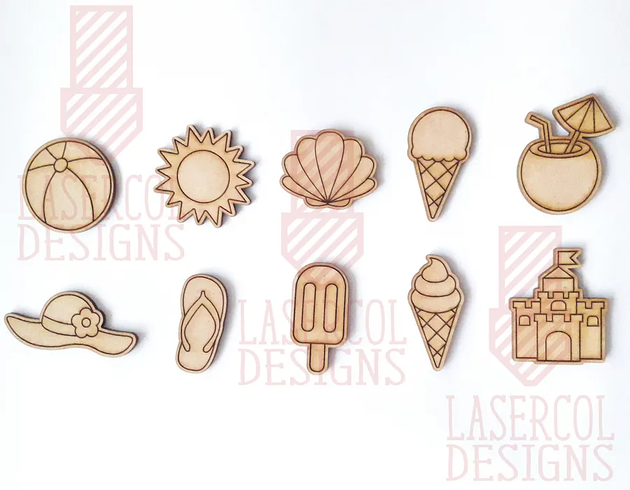 Summer Cut Outs and Stud Earrings - Laser Cut Files product image (3)