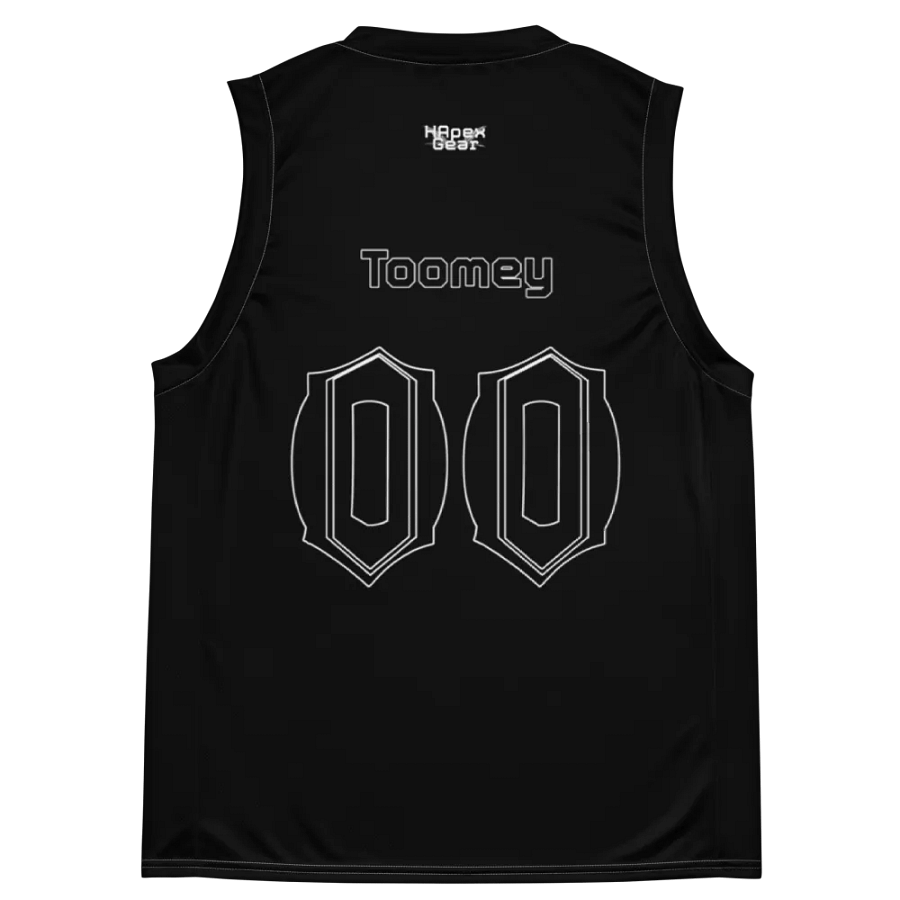 Toomey - Black - Recycled Unisex Basketball Jersey - Black HApex Gear Black Logo product image (11)