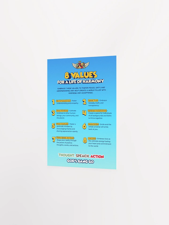 8 Values for Harmony | God’s Gang Poster product image (5)