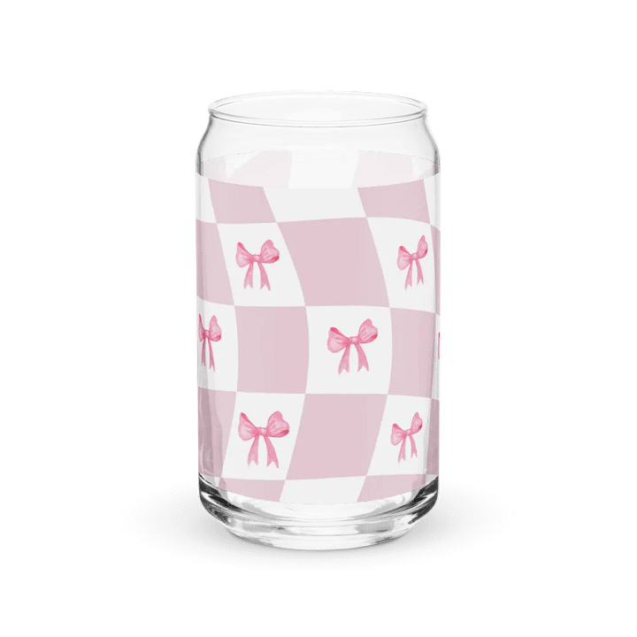Pink Bows Can-Shaped Glass product image (2)