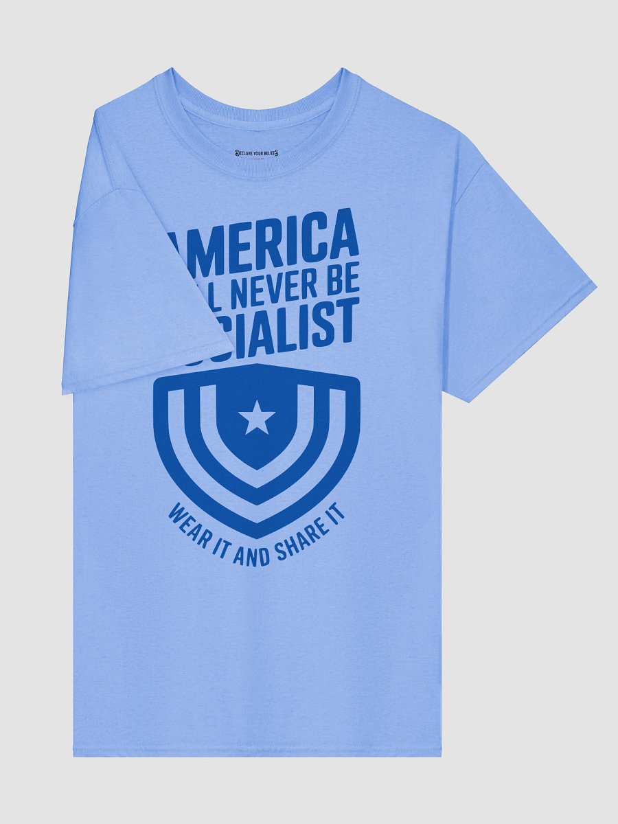 "America Will Never Be Socialist" Freedom First Tee - Blue Ink product image (4)