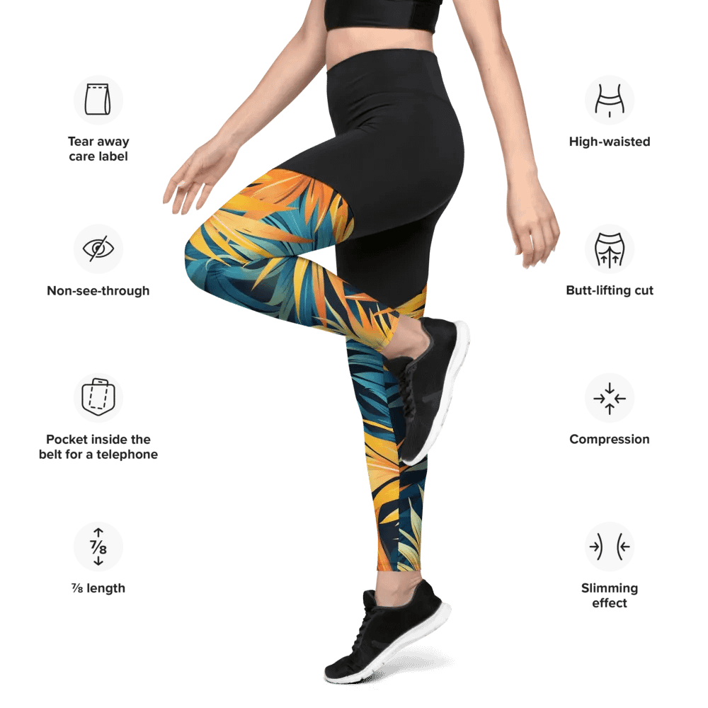 Tropical Flow Sports Leggings product image (3)