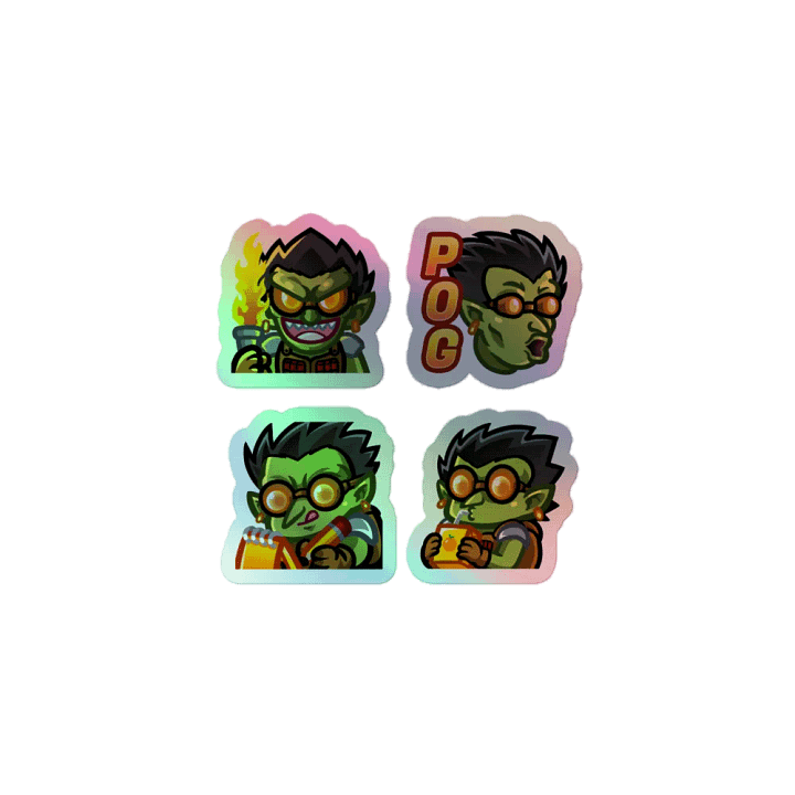 Goblin Emote Holographic Sticker Set A product image (1)
