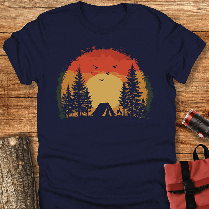 Vintage sunset camping t-shirt, Unisex product image (3)