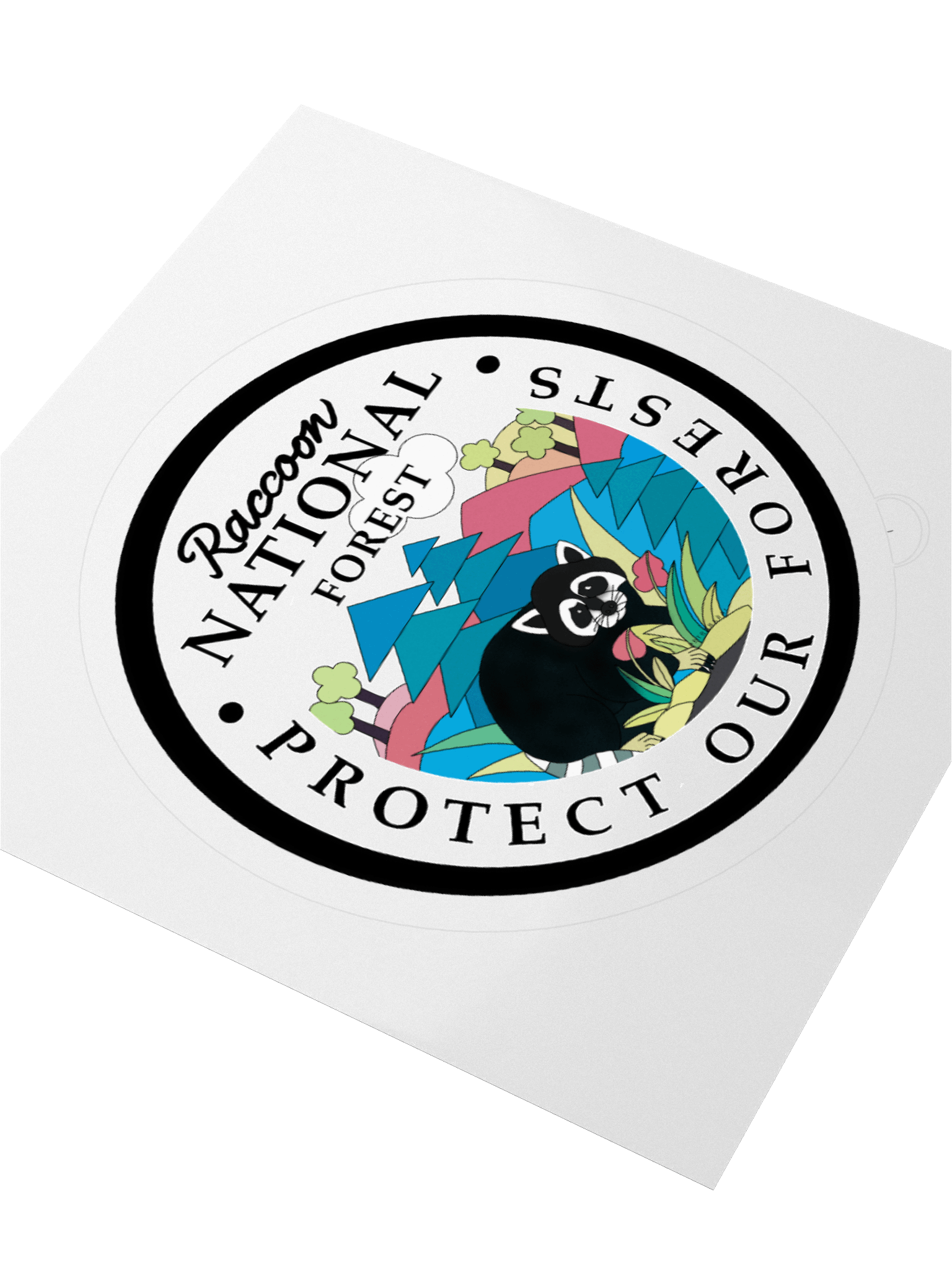 Raccoon National Forest Sticker product image (8)