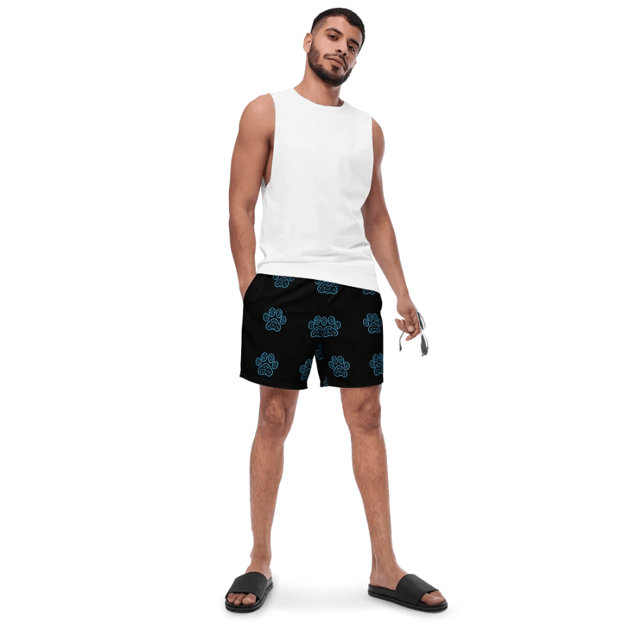 Neon Paw Print Paradise Swim Trunks product image (4)