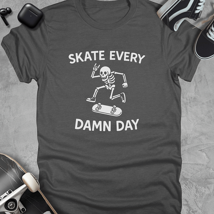 Skate every damn day, Skateboarding t-shirt, Unisex product image (4)