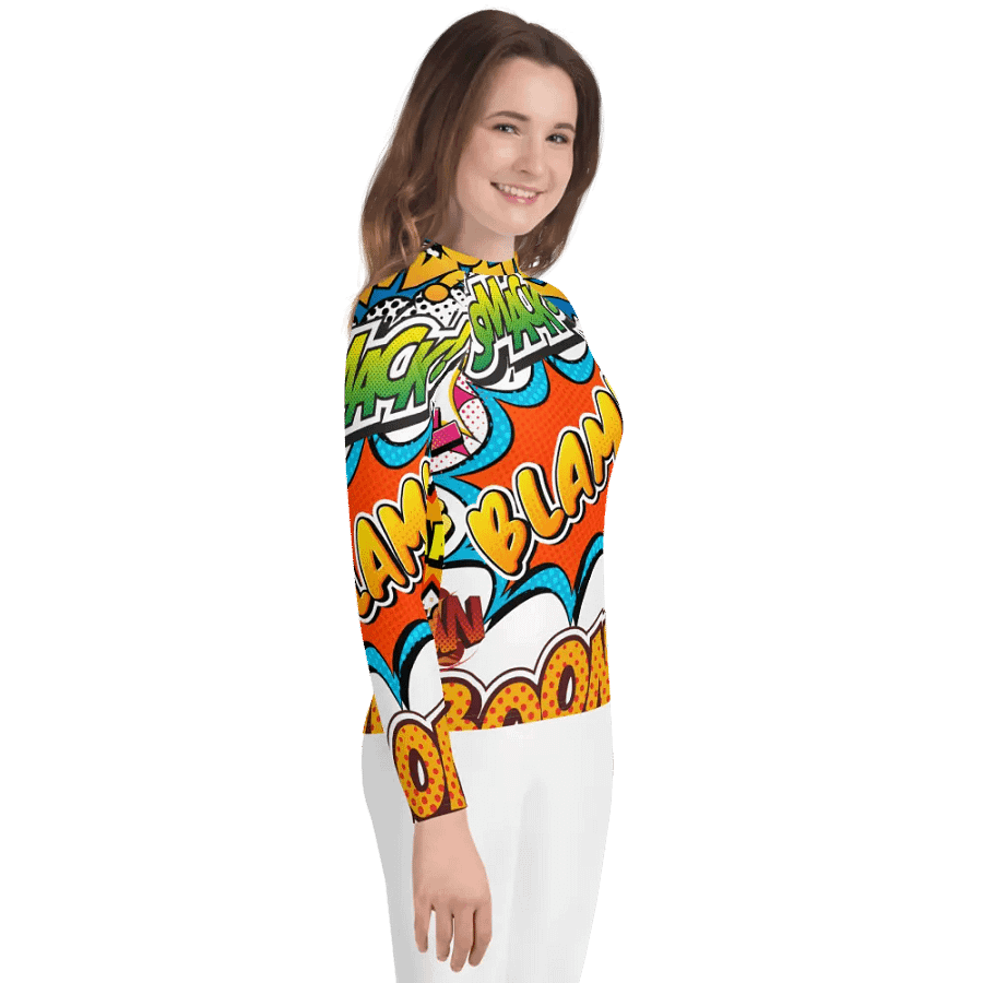 Dynamic Comic Action All-Over Print Youth Rash Guard product image (6)