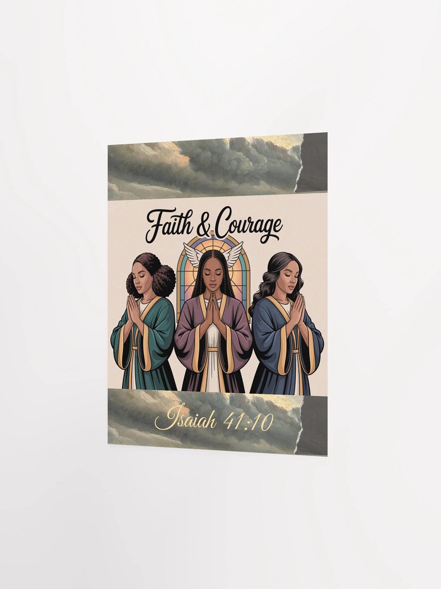 Faith and Courage Isaiah 41:10 Christian Faith Poster product image (2)