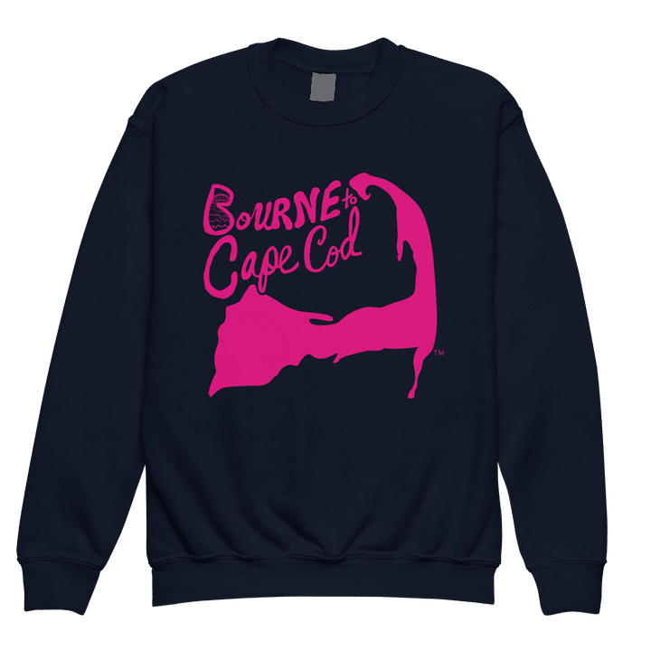 Girls' | Cape Cod Crew | DTG Vintage Print | BOURNE to Cape Cod™ | Youth Sweatshirt | BOURNE to Stand Out™ product image (1)