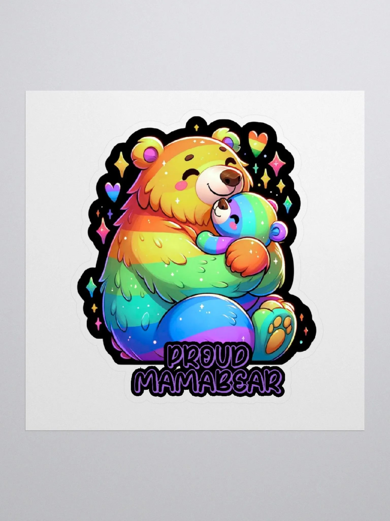 MamaBear-LGBTQIA+ Ally Sticker-Rainbow Mom Sticker product image (1)