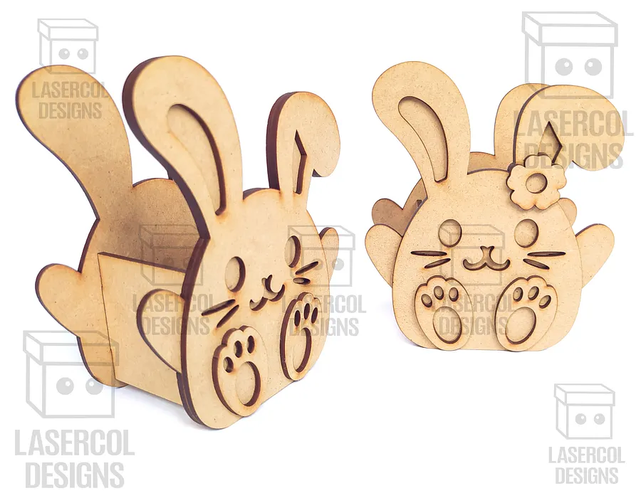 Easter Bunny Basket Bundle (Set 1-2-3-4) - Laser Cut Files product image (8)
