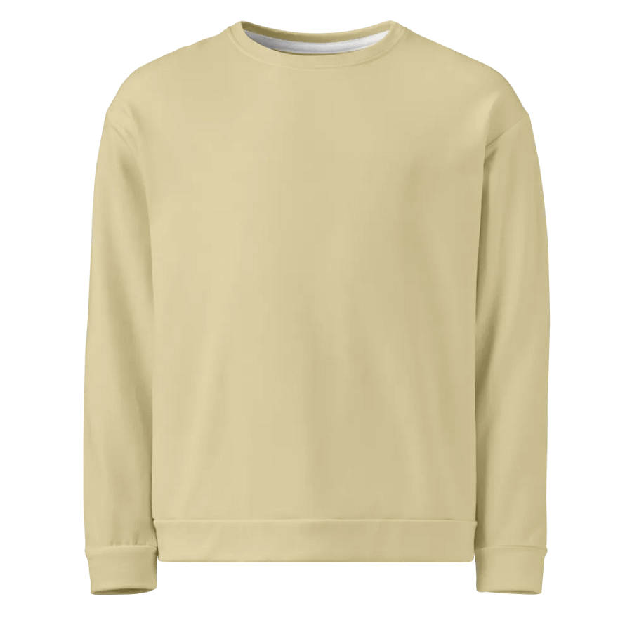 Plain Light Yellow Soft Summer Unisex Recycled Polyester Heavyweight Premium Sweatshirt by Treasure Pie product image (1)
