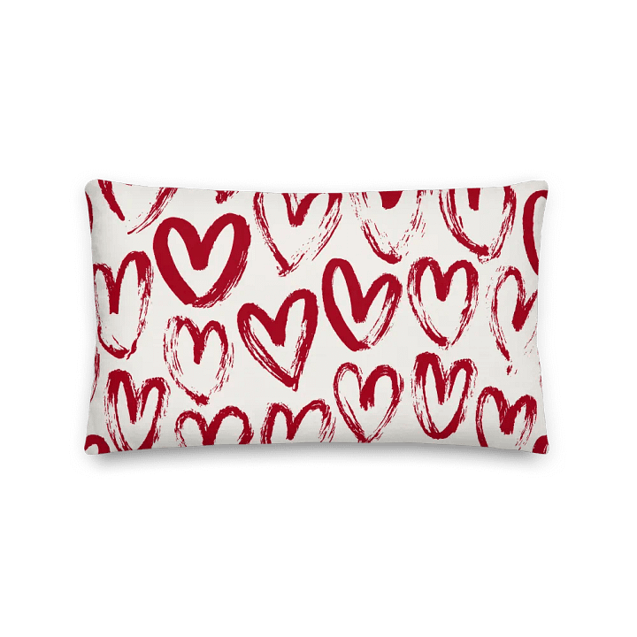 Brushstroke Hearts Print Cushion product image (2)